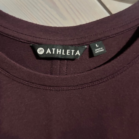 Athleta Women's Long Sleeve Top Size‎ L Lightweight Athletic Plum - Picture 3 of 5